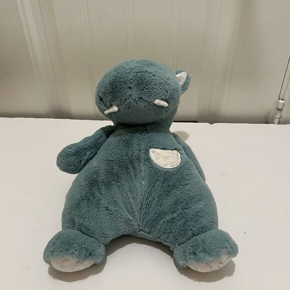 Baby Gund Oh So Snuggly Hippo Plush Floppy Lovey 12" Green Soft Beanie Stuff Toy - Picture 9 of 10
